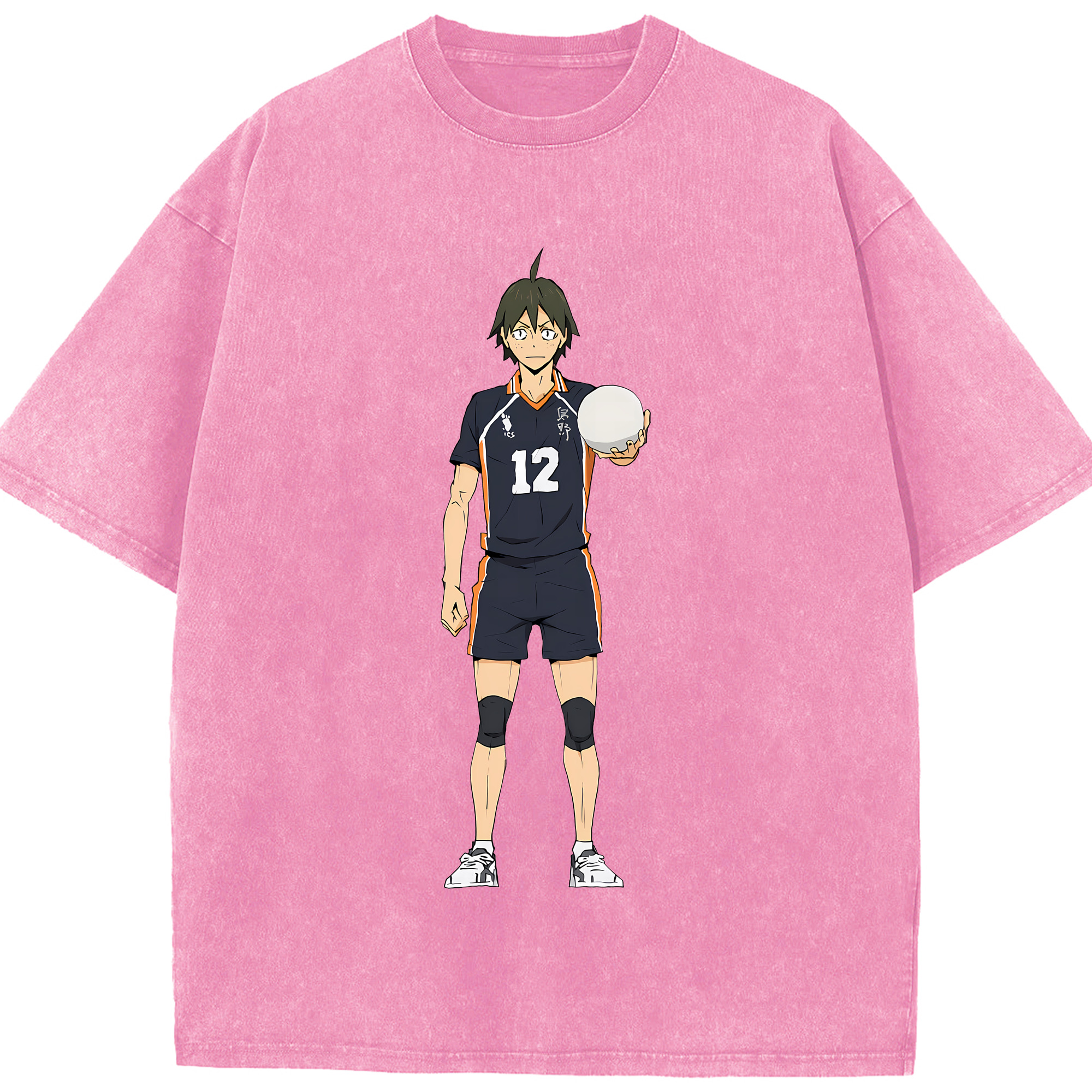 （画像用） ハイキュー!! Haikyu!! 綿100% ヴィンテージ風 半袖Tシャツ（フロントプリント）